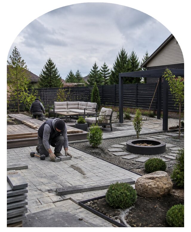 Зона отдыха на участке для вашего дома в Кызыле под ключ